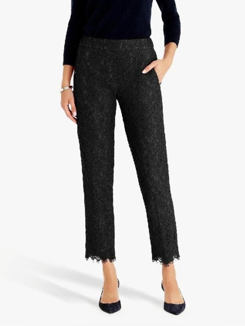 J.Crew Floral Lace Party Pants